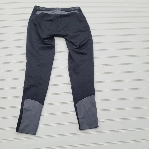 Nike Pants Boys Black Gray Pro Dri-Fit Tights Compression Youth Sz L L - Picture 8 of 11